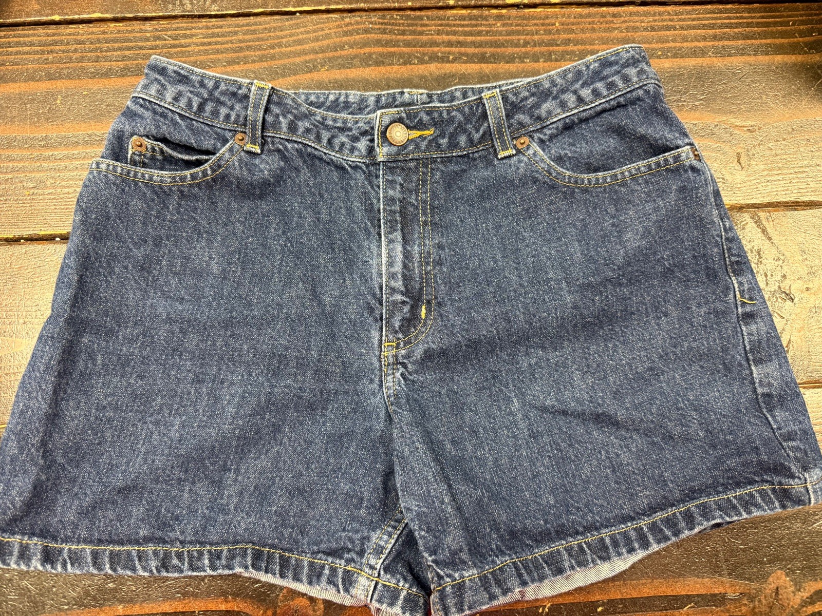Vintage Women's The Limited Blue Denim High Waist Mom Jeans  Shorts Sz 12