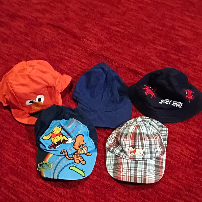 Disney Baby Cotton Adjustable Cap 6-12 Months Pooh Tigger Plaid Multicolor