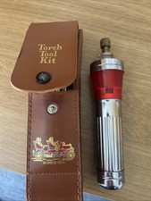 Vintage Tool Torch Kit In Leather Pouch Case Humber 1908 Embossed Fully Working