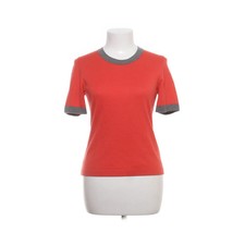 Rena Lange, Kurzarmhemd, Größe: S, Rot/Grau, Kaschmir/Baumwolle/Seide #0sN