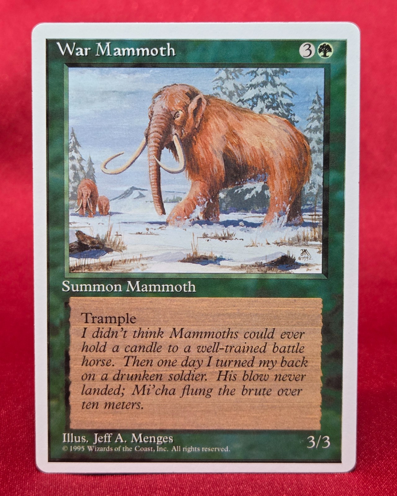 War Mammoth Alternate Fourth 4th Edition, Magic The Gathering MTG 1995 - NM