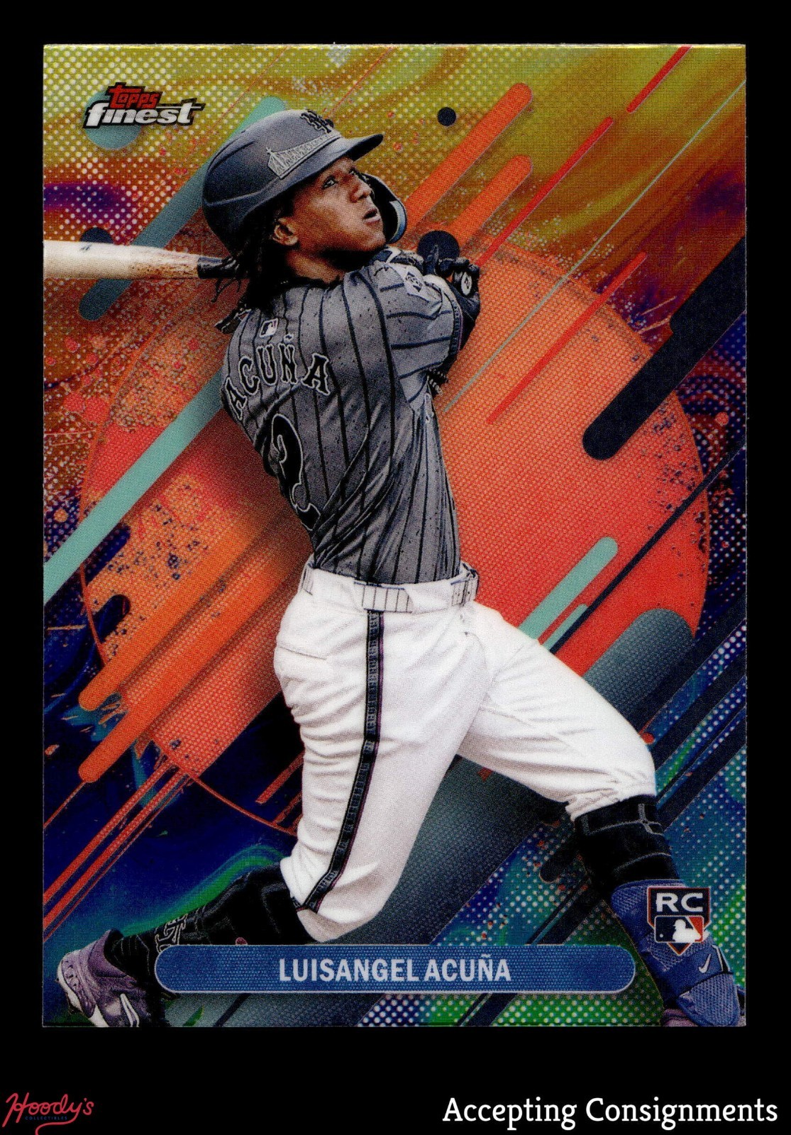 2025 Finest Oil Spill Refractor #211 Luisangel Acuna Rare ROOKIE RC METS