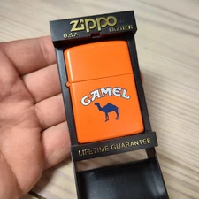 Zippo Orange Camel Cigarette Lighter USA Vintage Old New Stock