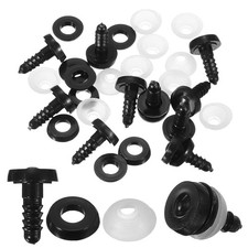 12mm Doll Joints, 10Set Plastic Removable Animal Joints Parts, Black  Clear