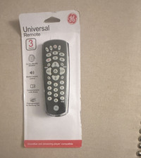 GE 34456 Universal Remote 3-Device Black, Pre...