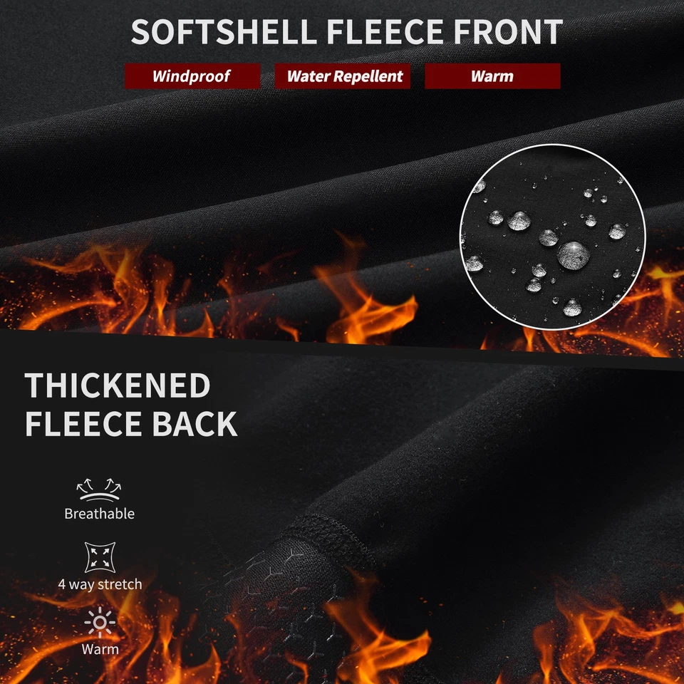 WOSAWE Unisex Thermal Fleece Motorcycle Vest Windproof Water-Resistant Jackets - Image 3 of 4