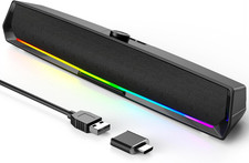 Computer Speakers for Desktop,Pc Speakers Gaming Sound Bar with Colorful Light,U