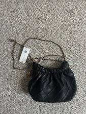 Tory Burch NWT Fleming Mini Hobo Bag In black