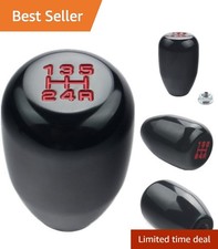 Aluminum 5-speed Manual Gear Shift Knob - Universal M12x1.25 With Red Letters Aluminum 5-speed Manual Gear Shift Knob - Universal M12x1.25 With Red Letters