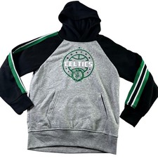 Kids Youth Boston Celtics NBA Basketball Hoodie Pullover Gray Black Green Sz S 8