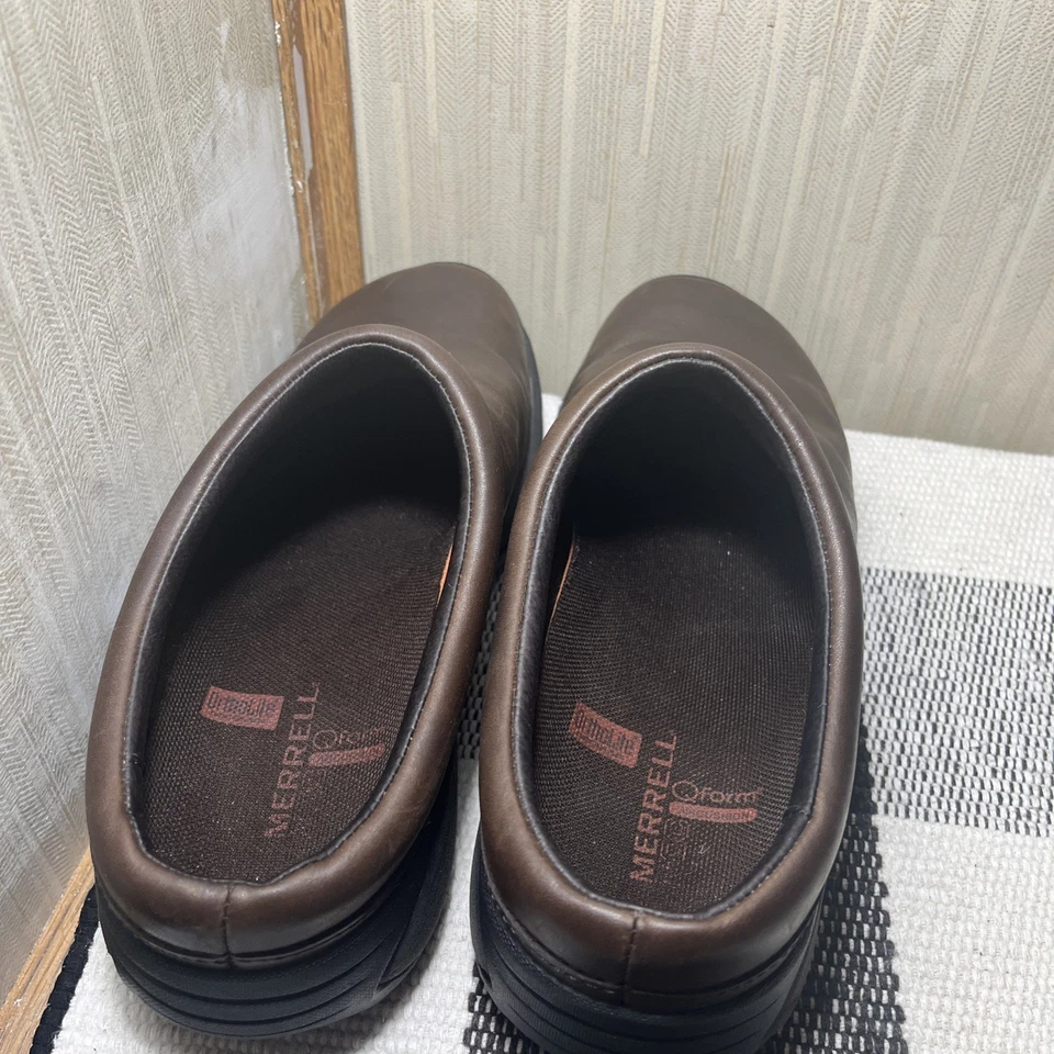 Zueco Merrell para mujer Jungle Primo marrón oscuro zapatos sin cordones gamuza mula talla 8,5 Foto 3 de 4