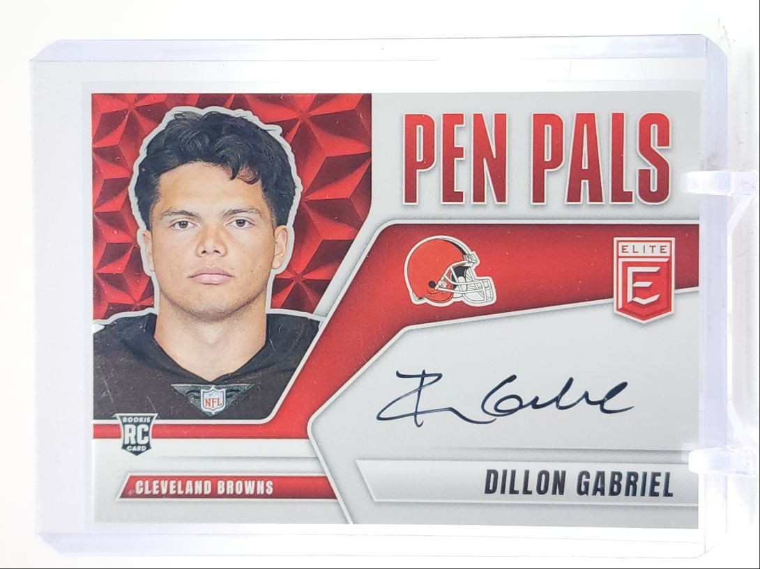 DILLON GABRIEL 2025 DONRUSS ELITE PEN PALS ROOKIE AUTOGRAPH RC AUTO Q1492
