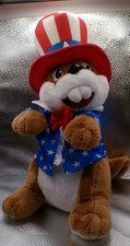 Buc-ees 14" Plush Beaver July 4th Patriotic Uncle Sam 2024