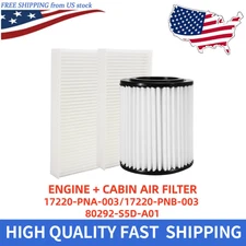 ENGINE AIR FILTER + CABIN AIR FILTER FOR HONDA ELEMENT CIVIC 2.0L CR-V ACURA RSX