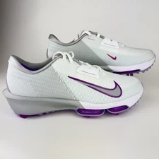 Men Nike Air Zoom Infinity Tour 2 White Smoke Purple Cleat FD0217-102 Size 10