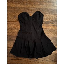 Nasty Gal Dark Romance Flirty Strapless Sweetheart Fit & Flare Mini Dress | S