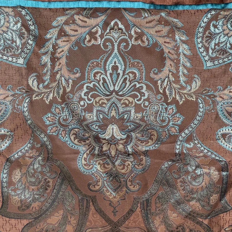 Funda de almohada lumbar Better Homes & Gardens de lujo marrón cachemira jacquard decoración Foto 2 de 4