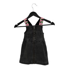 Stella Mccartney Denim Dungaree with Logo Tape Strap 8 Jumper Overall Dress
