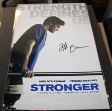 JEFF BAUMAN SIGNED 'STRONGER' 12x18 BOSTON BOMBING SURVIVOR HERO 