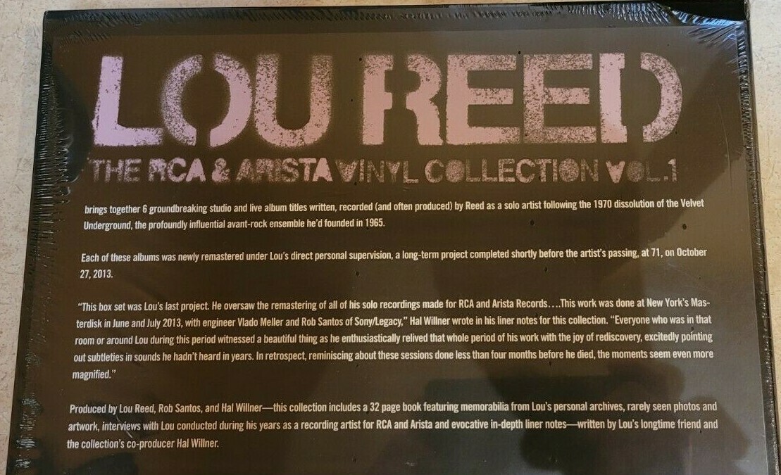 BRAND NEW LOU REED THE RCA & ARISTA COLLECTION VOL. 1 VINYL