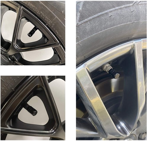 4X Black Aluminum Metal Wheel / Tire Valve Stem Car-Truck Air Caps Covers - 第 8/12 張圖片