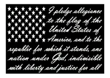 American Flag Pledge of Allegiance Vinyl Truck Window Sticker Decal (10"x20")