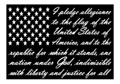 KTOPNOB American Flag Pledge of Allegiance Vinyl Truck Window Sticker Decal (10"x20")