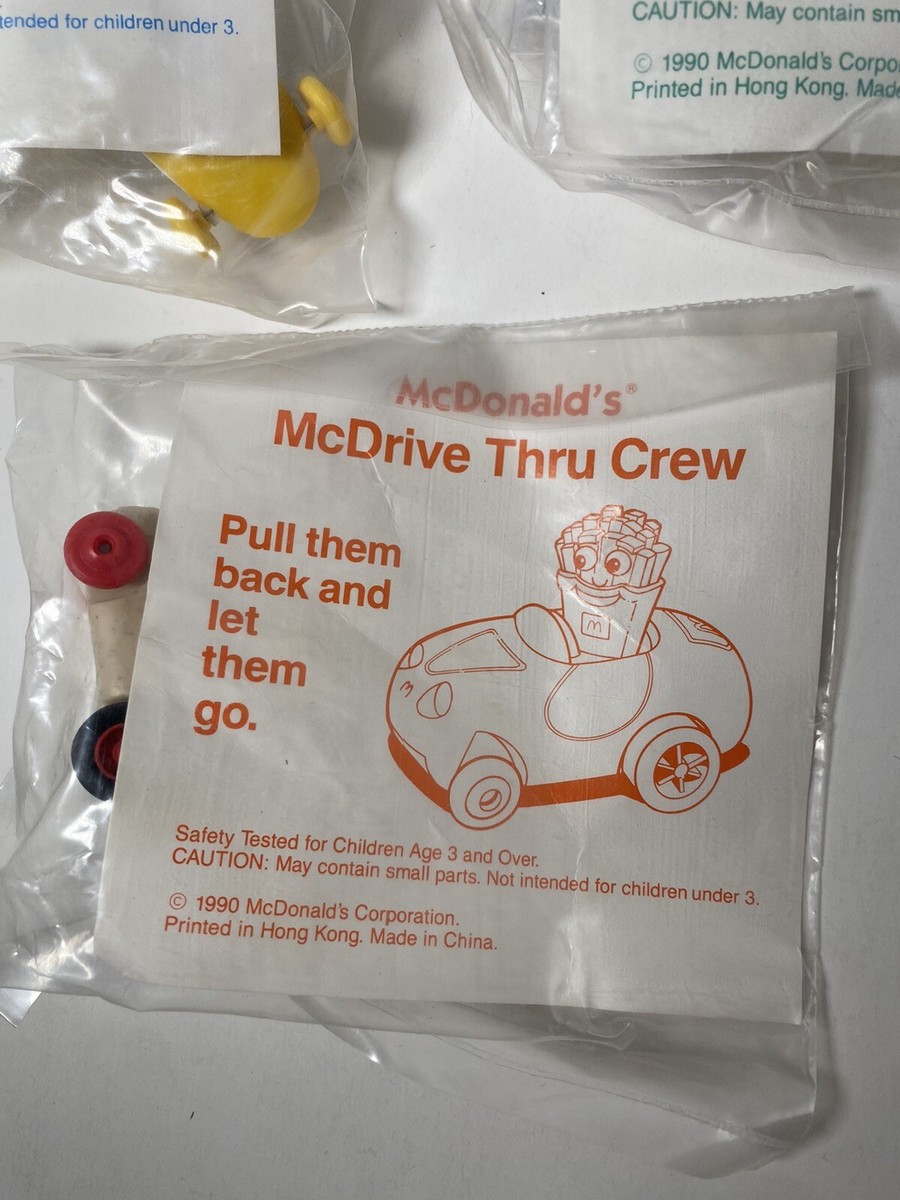 マクドナルド　McDonald's McDrive Thru Crew 1989 McDonald's McDrive Thru Crew Pull Back Cars 1989 Near Complete Set