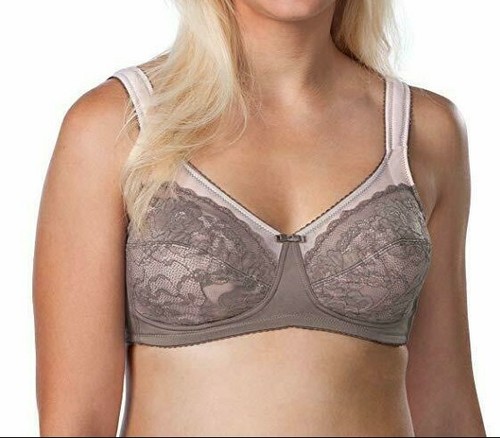 -LEADING LADY #5203 WHITE BRA or MOCHA /PINK WIRE FREE DREAMY COMFORT SIZE 50,52 - Picture 2 of 21