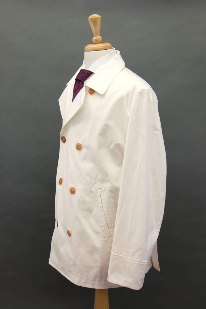 NWT$3995 Brunello Cucinelli Men's DB Trench Jacket With Logo