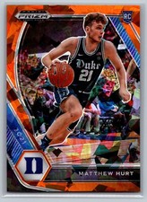 2021 Prizm Draft Picks Orange Ice Prizm Basketball #34 Matt Hurt Duke