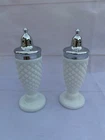 Vintage Westmoreland Milk Glass English Hobnail Salt & Pepper Shakers