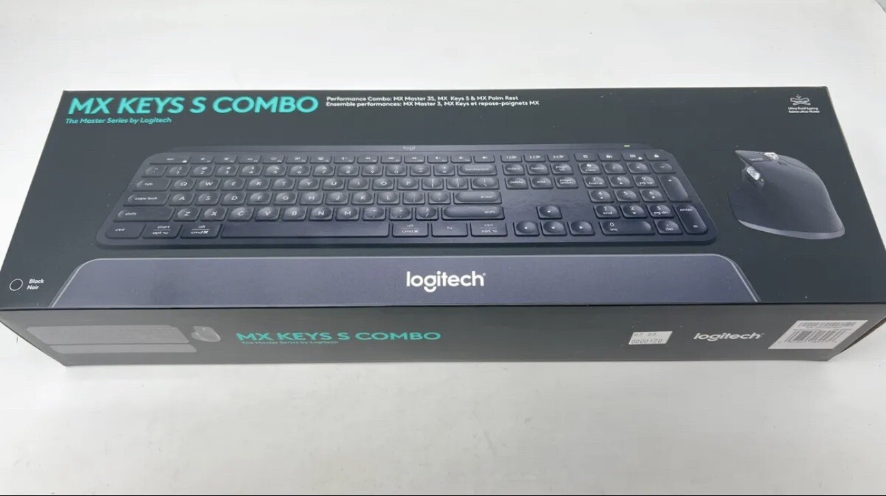New Logitech MX Keys S Combo Advanced Full-size Wireless Keyboard and Mouse