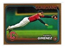 2024 Topps Gold #289 Andres Gimenez Cleveland Guardians 1063/2024