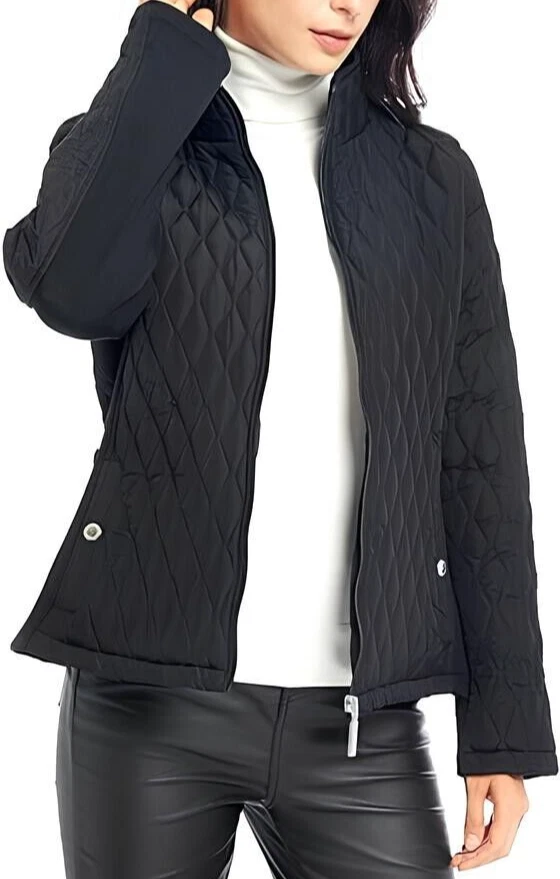 Womens Jacket Lightweight Coat X Large Quilted, Padded, Pockets Black
