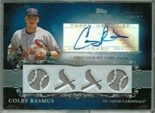 2009 Topps Sterling Colby Rasmus Quad Jersey Relic Auto RC #'ed 06/10