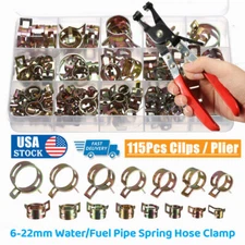 115X Hose Spring Clamps 6-10mm Fastener Fuel Water Line Pipe Air Tube Clip/Plier