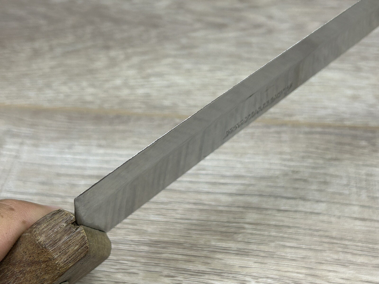 Vintage L’Hermitage Wood Handle Chef’s Knife Stainless Steel Japan