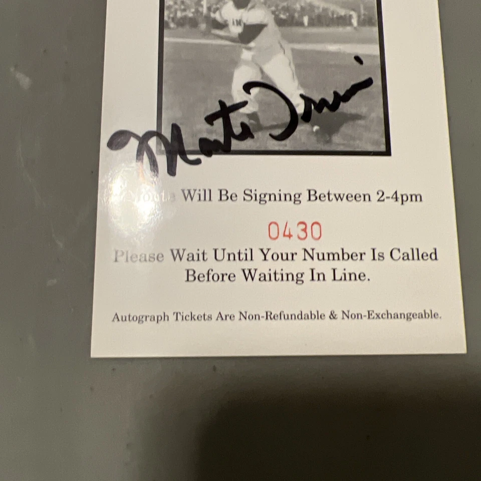 Tarjeta autografiada por Monte Irvin Salón de la Fama de las promociones del parque de pelotas de béisbol Foto 4 de 4