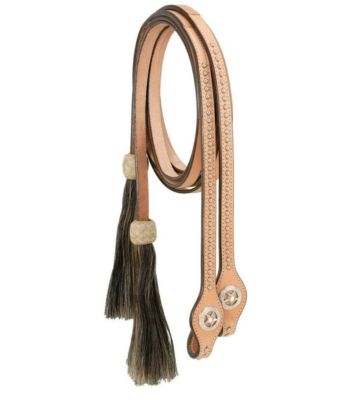Rênes Western Split End 3/4 Avec Conchos Sterling - 7' L - Cuir Marron - Très Bon état