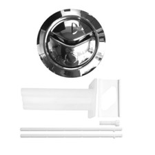 Thomas Dudley 314318 Niagara Dual Flush Chrome Toilet Push Button - Chrome finis