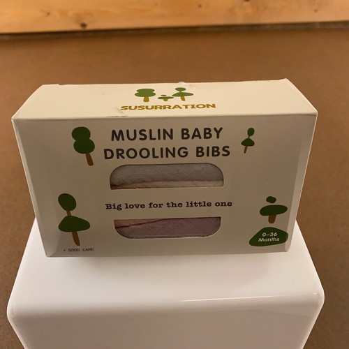 Bavaglini Susurration Baby Taglia 0-36 Mesi Multicolore Mussola Droling Confezione da 6 Nuovi con etichette - Foto 7 di 7