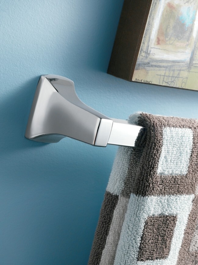 Moen P5124 Nickel 24" Towel Bar & Posts From The Donner Contemporary Collection