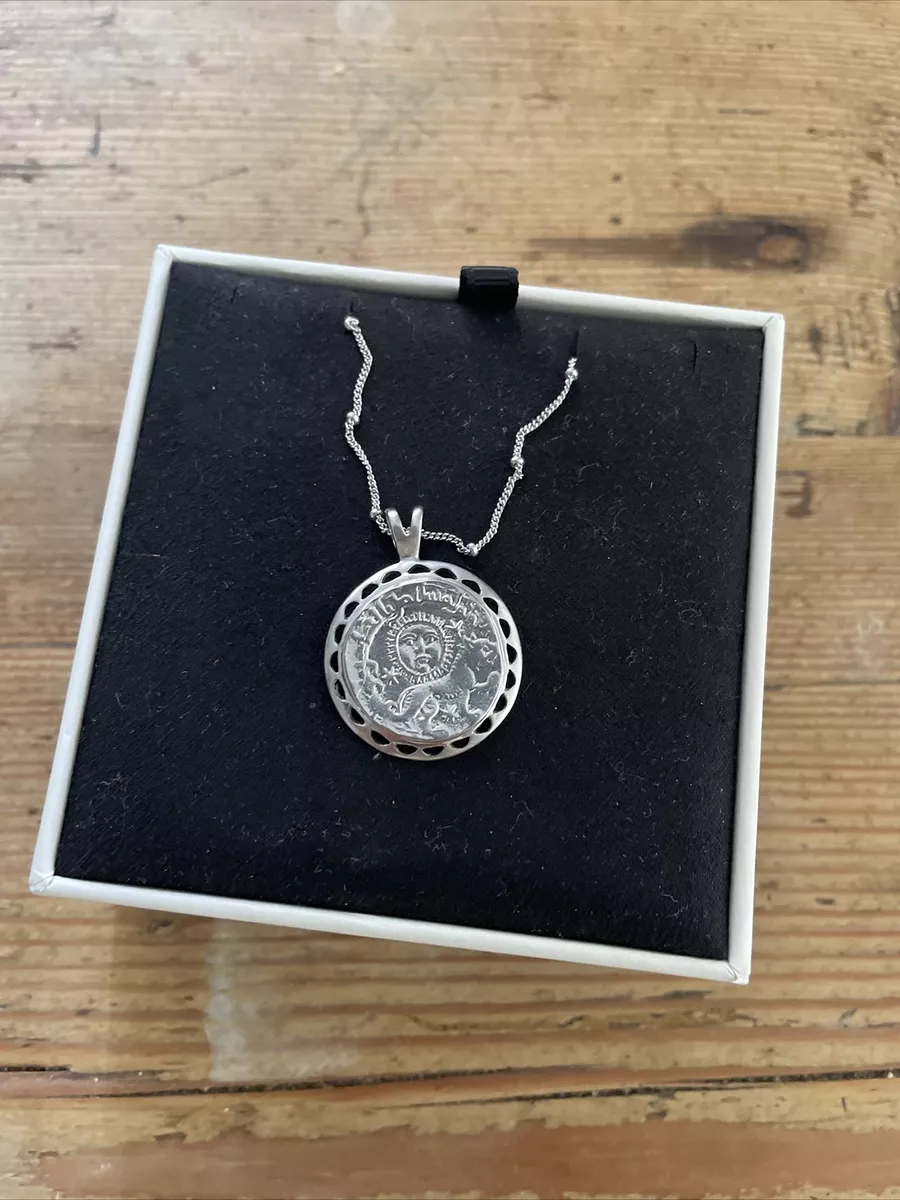 Missoma lucy williams Rising Sun Silver Medallion Coin Necklace eBay