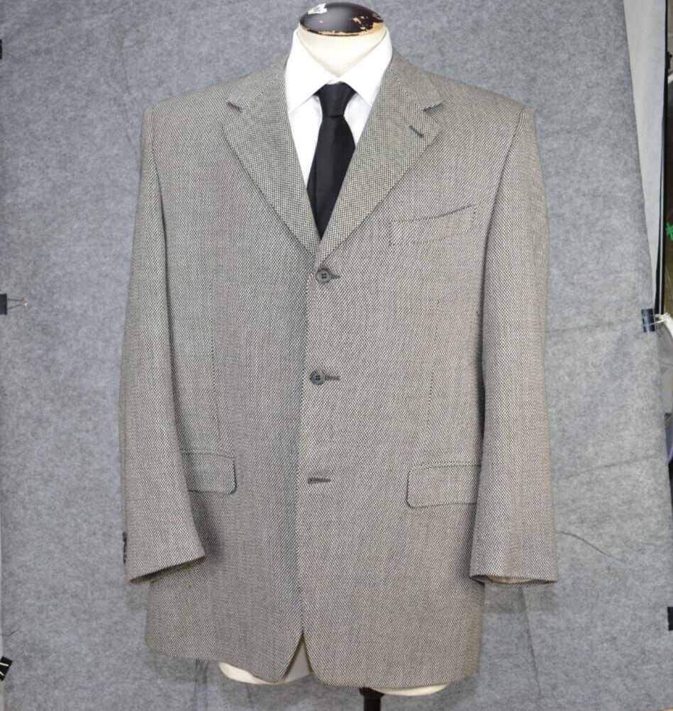 Canali Proposta Sport Coat Blazer Wool Mens 44L Luxury Italy