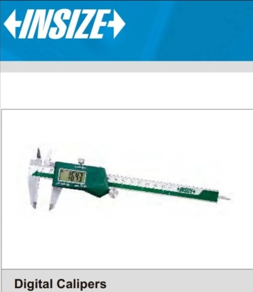 INSIZE Digital Caliper 0-150mm/0-6" OR 0-200mm/0-8" - Image 2 of 4