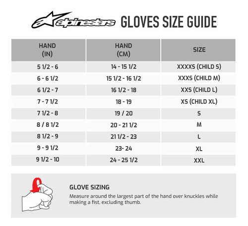Alpinestars Tech 1-K Race S v2 CORPORATE Kart Karting Gloves for kids Red/Black - Picture 3 of 3