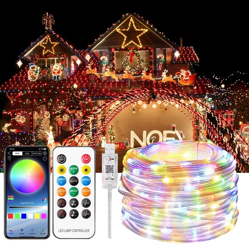 Smart String Lights LED Christmas Tree Fairy Lamps RGB Remote Control Decor Bar - Picture 2 of 13