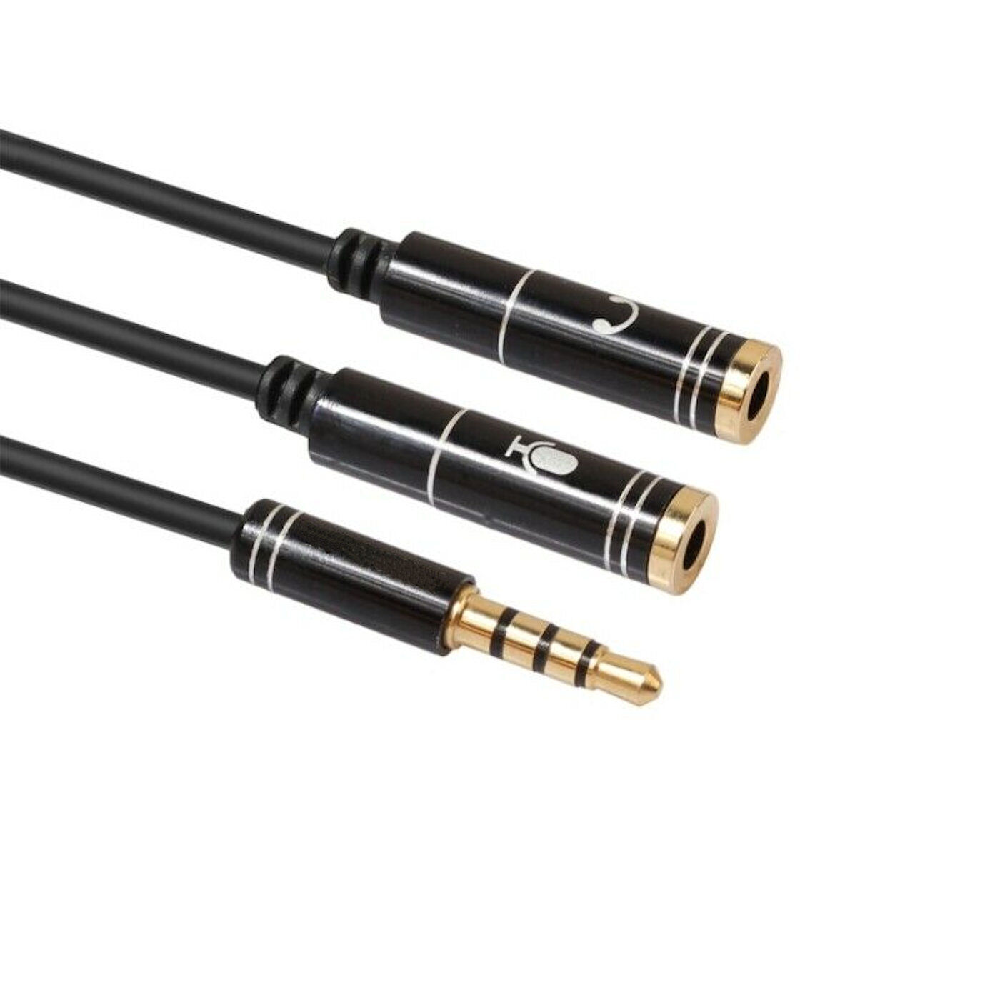 3.5mm Headset Adapter Splitter Jack Cable Separate Audio and Mic