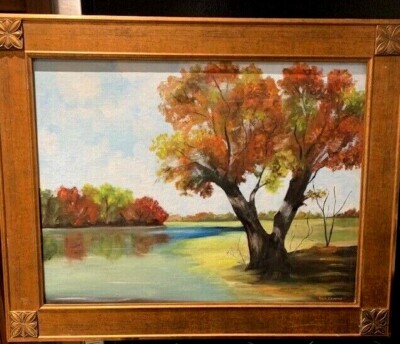 VTG Professional Oil Painting on Board  by A. Zimmerman Landscape 29 1/2'' x 23''